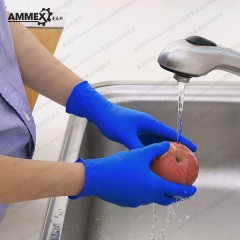 [XNFST42100]超韧型无粉麻面非灭菌一次性蓝色丁腈手套